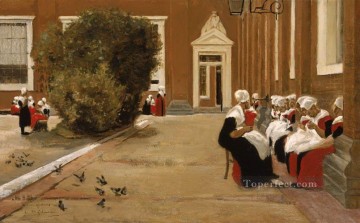  1876 Lienzo - Orfanato de Ámsterdam 1876 Max Liebermann Impresionismo alemán